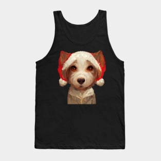 Sad Dog At Christmas Tank Top